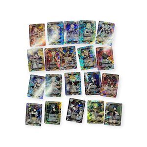 63x Genshin Impact Holographic Cards Lot Anime Trading Cards Foil Mixed Bundle